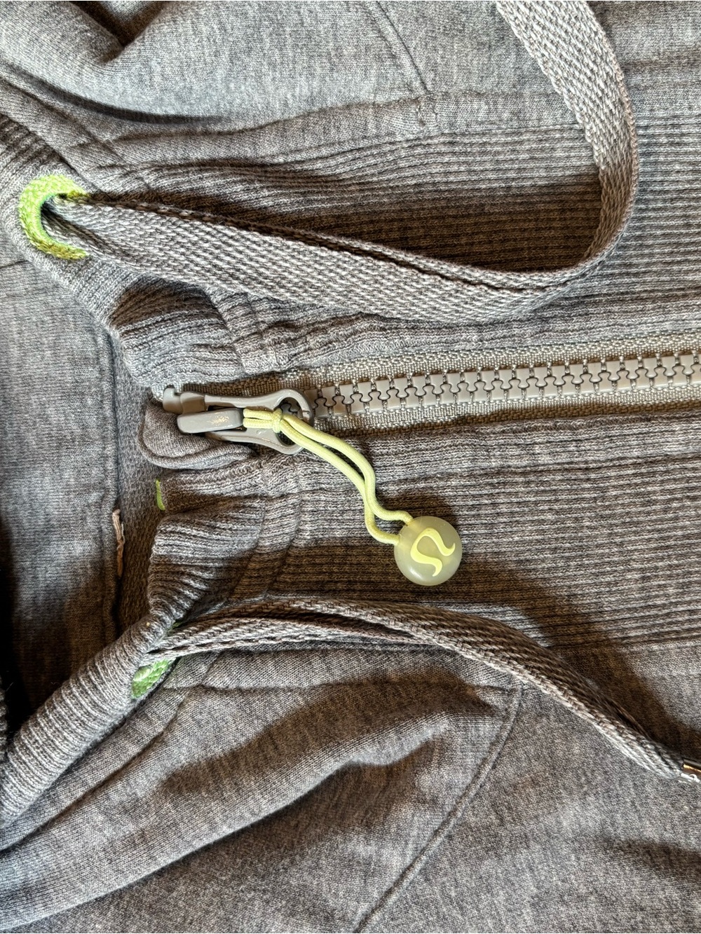 Lululemon Gray Hoodie with Lime Accents